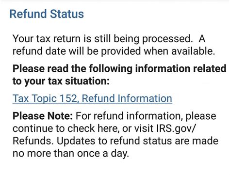 tax topic 152 refund information 2021|My federal refund was accepted 2/10/2021and it says still ...